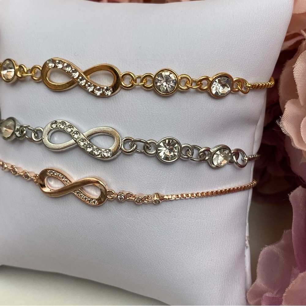 Glam Crystal Infinity Bracelet - Picture 10 of 16